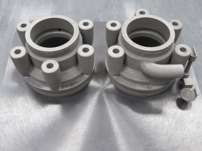Metal 3D printed manifold for Land Rover BAR produced on Renishaw additive manufacturing system
(Credit Renishaw)